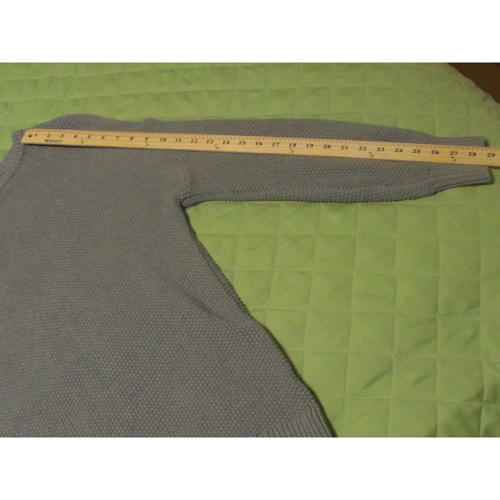 Old Navy Womens Large Tunic Length Cotton Knit Sweater Sage Green Crew Neck - Picture 9 of 10